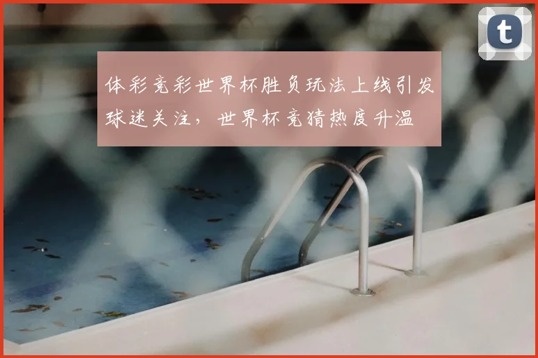 体彩竞彩世界杯胜负玩法上线引发球迷关注，世界杯竞猜热度升温